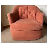 Curved Back Chair Pink Mauve Vanguard Hickory NC