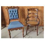 Victorian Parlor Chair w/ Cane Seat & Parlor