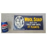 Metal Embossed Advertising Sign Wool Soap