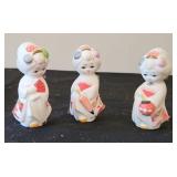 Vintage Japanese Geisha Figurines Lot of 3