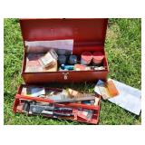 Metal Tool Box and Contents
