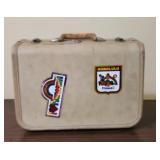 Vintage Tapering Hard Shell Suitcase 16.5" W x
