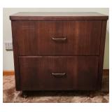 Wooden 2 Drawer File Cabinet  30" W x 28" H x 18"D