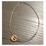 Footprint Penny Ladies Necklace, Necklace only