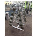 Set of 10 EZ Curl Bars With Rack