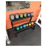 Set of 12 Kettlebells With Rack
