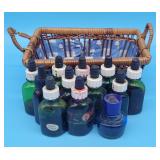 Lot of Ink, Ink Bottles in basket