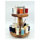 Vintage Sewing Carousel - Tomato Pin Cushion, Thre