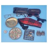 Mixed Lot - Rose Medallion, Eyeglasses, Scarf Slid