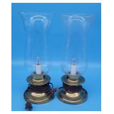 Electrified Lamps w Hurricane Shades