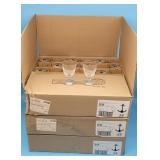 3 Cases of 36 Excellency Footed Rocks Glasses Anch