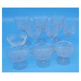 6 Etched Glass Drinkware & Others