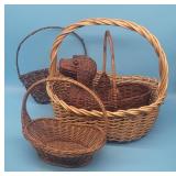 4 Wicker Baskets Dog
