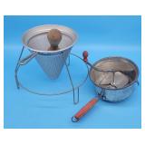 Food Mill & Red Handled Flour Sifter