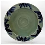 Large Celadon Platter w Unknown Mark approx 15"