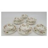 6 Cups & Saucers Haviland & Co Limoges France Porc