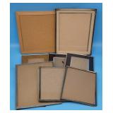 Grouping of Picture Frames Metal Edges, Cork Board