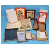 Grouping of Photo Frames, Art, Needlepoint+