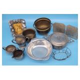 Book Ends, Pewter, Silverplate, Picture Frame, Bra