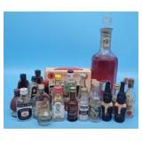 Lot of Mini Liquor Bottles Decanter