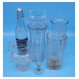 Pressed Glass Vases, Blender Container, Bottle