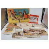 Bromo Seltzer Ads, Western Cowboy Prints Brown & B