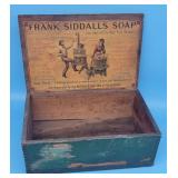 Antique Finger Jointed Advertising Box Frank Sidda