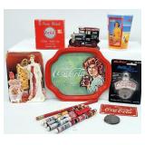 Coca Cola Collectibles - Pens, Tip Trays, Opener,