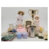Goebel Egg, Trophy, Small Porcelain Dolls+