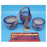Chop Sticks, Ceramic Urns, Mini Planter Teapot