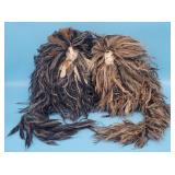 (2) Loeber Cats - Figural Cat Shaped Accent Pillow