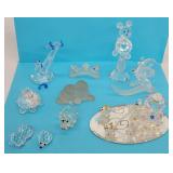 Curio Cabinet Crystal Miniatures Some For Repair