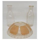 2 Milk Bottles Clover Dairy & Vintage 1920s-30s 3