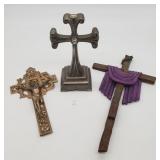 Religious Wall Cross Crucifix - Lenox Silver Plate