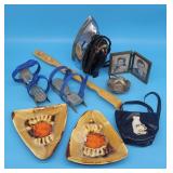 Elsie the Cow Purse, 2 Mid Century Pottery Ashtray