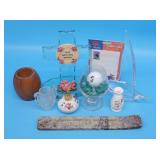 Art Glass Sail Boat, God Bless You Mother Cross, I