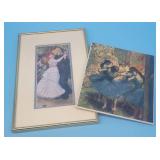 2 Art Prints -1 framed Dance Ballet