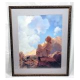 Framed Maxfield Parrish Print - 