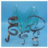 Art Glass Hankerchief Vase Signed CT Designs, Curl