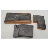 2 Vintage Printers Blocks, Casting Mold