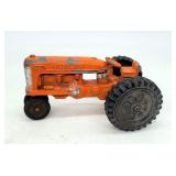 Antique Hubley Cast Iron Tractor Toy Orange