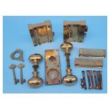 Brass Door Locks Doorknobs hardware Keys