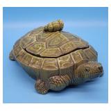 Art Pottery Turtle covered Dish