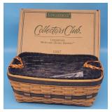 Longaberger 1997 Collectors Club Welcome Home Bask