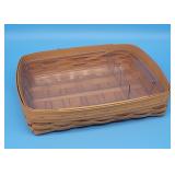 Longaberger 2001 Rectangle Basket w Plastic Liner