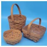 Longaberger 1995/96/01 Baskets (3)