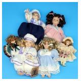6 Vintage Porcelain Dolls Classic Creations