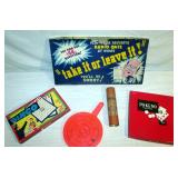 Vintage Board Games Take it or Leave it, Bingo, Po