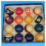 Set of Vintage Pool Billiard Balls