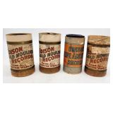 4 Antique Edison Record Cylinders